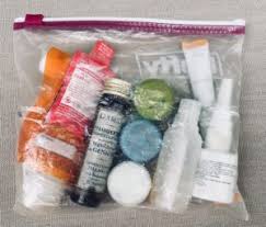 Image of a zip-lock bag with prescriptions packed inside
