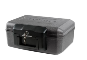 small black plastic strong box